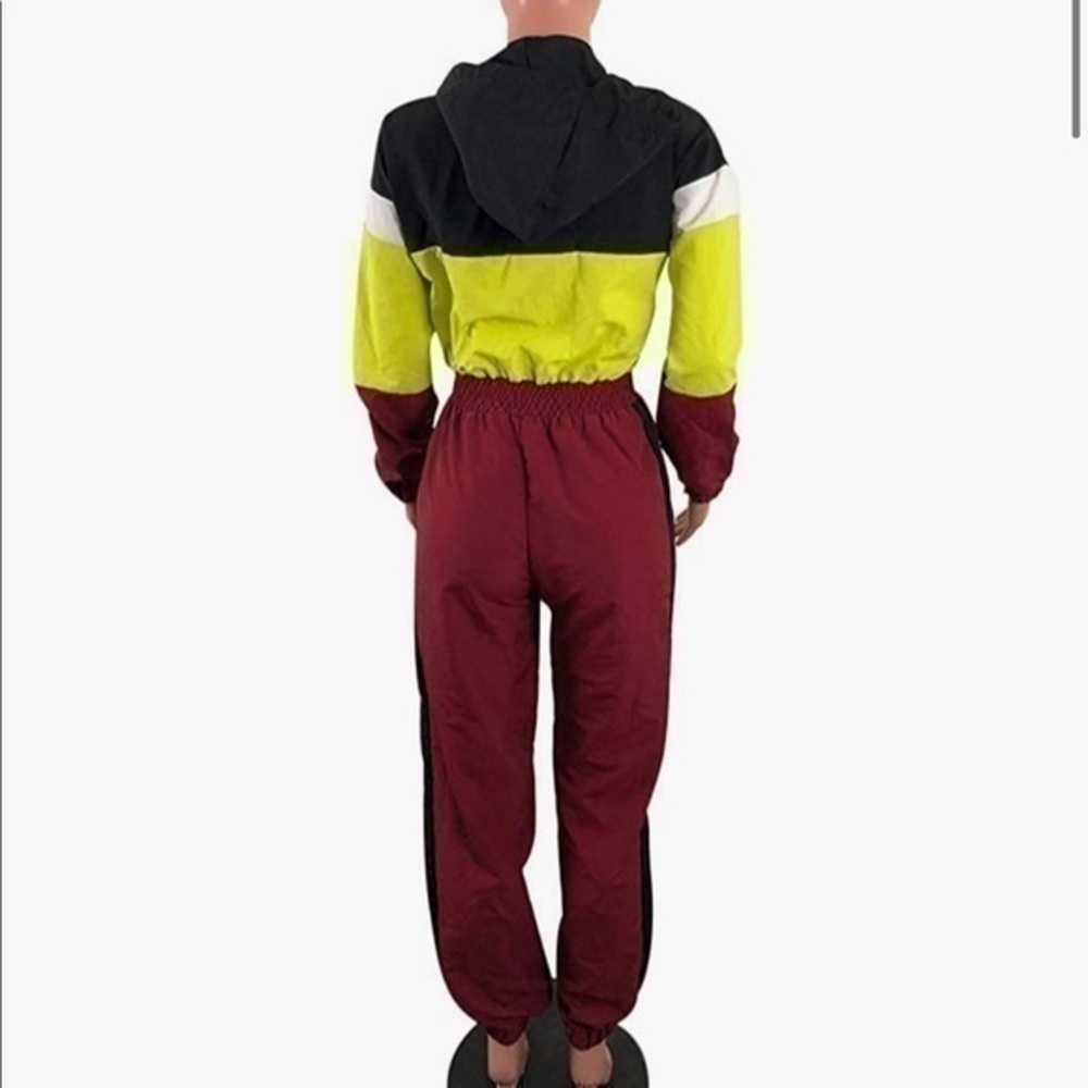 Color Block Front Zipper High Waist Jumpsuit - Picture 4 of 13